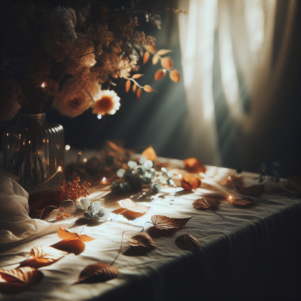 ~ Weiches Tageslicht, das auf fallende Herbstblätter trifft ~